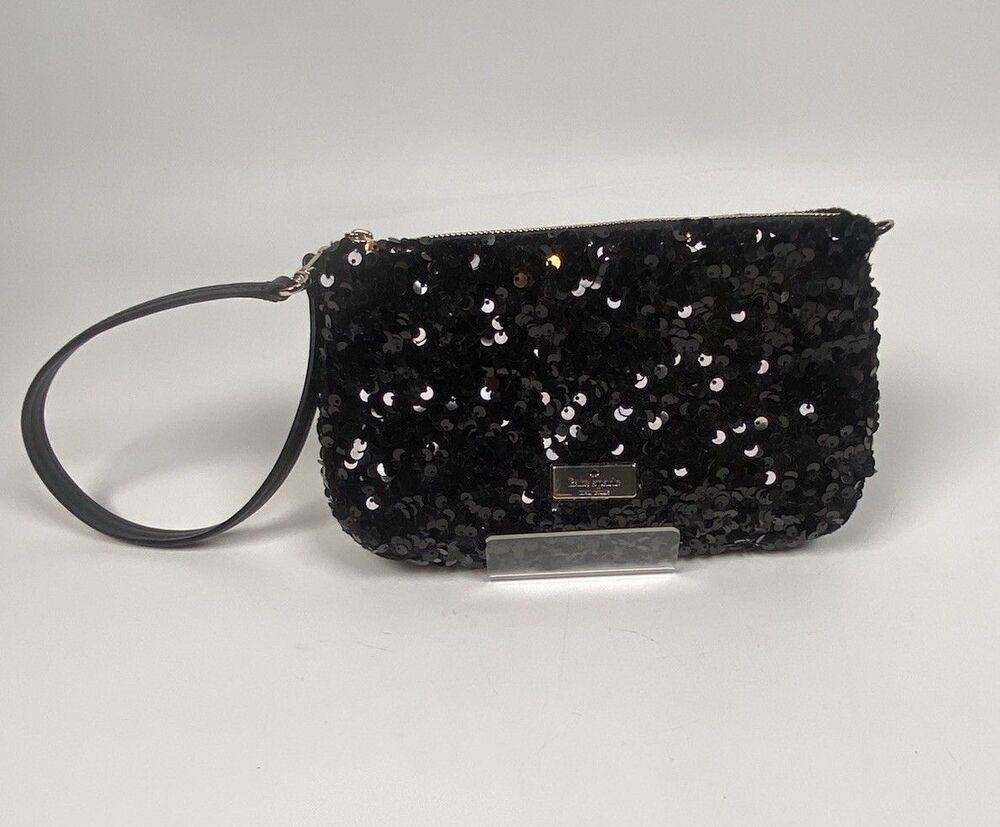 Kate Spade New York Kiki Sequin Fabric Wristlet/Clutch Shoulder Bag